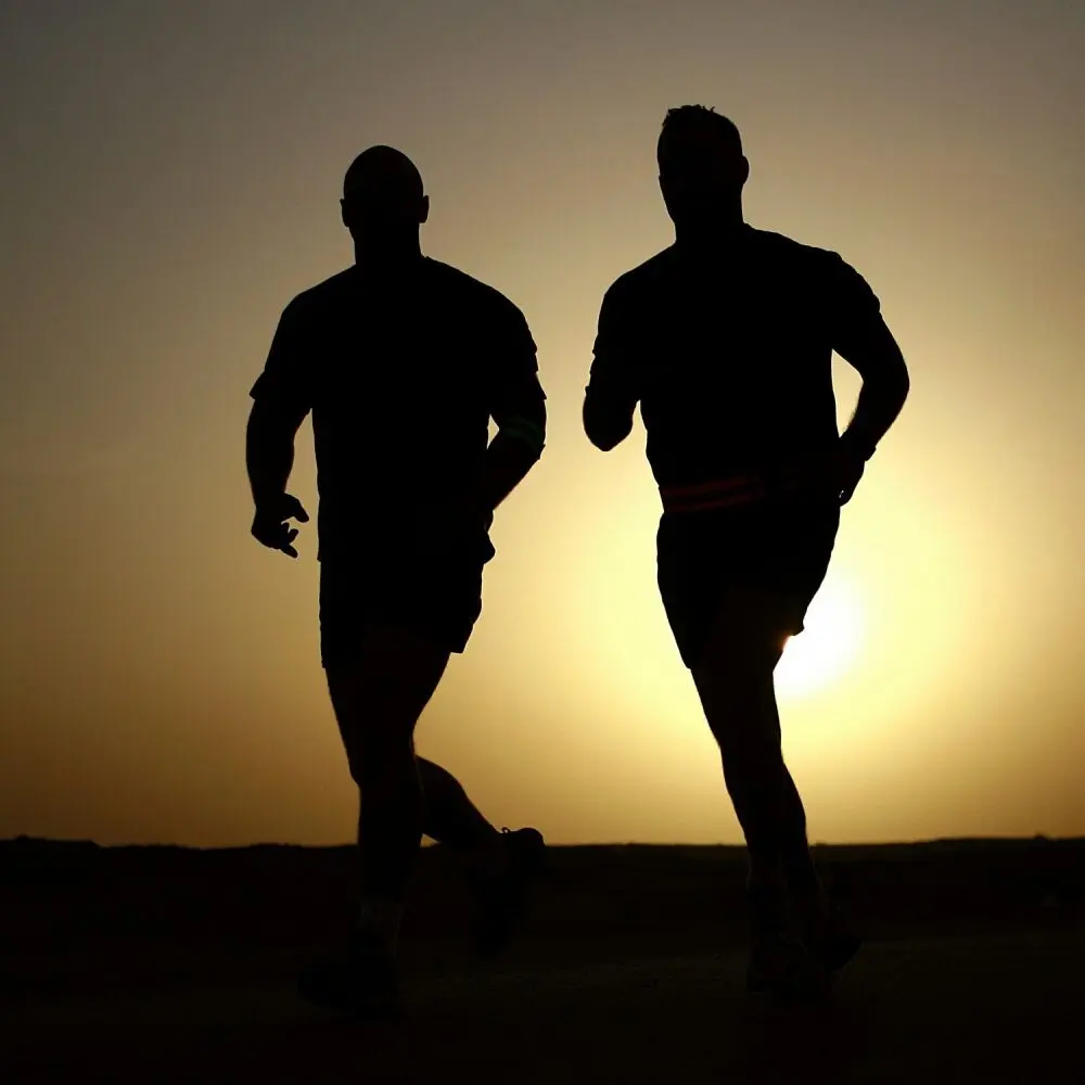 Runners in Silhouette